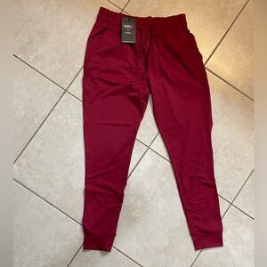 Barbell Women’s Burgundy Jogger Pants with Drawstring Waist